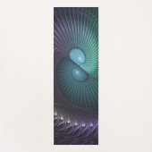 2つのらせん状カラフルモダン抽象芸術フラクタル ヨガマット (正面)