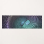 2つのらせん状カラフルモダン抽象芸術フラクタル ヨガマット (正面(横))