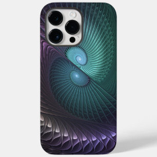 2つのらせん状カラフルモダン抽象芸術フラクタル Case-Mate iPhone 14 PRO MAXケース