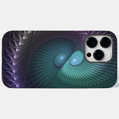 2つのらせん状カラフルモダン抽象芸術フラクタル Case-Mate iPhoneケース (裏面 (横))