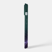 2つのらせん状カラフルモダン抽象芸術フラクタル iPhone 15ケース (左側面)