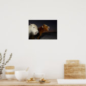 2つのアイスランドの馬 ポスター (キッチン)