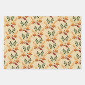 2つのアライグマ秋ベビーシャワーラッピング紙シート ラッピングペーパーシート (正面2)