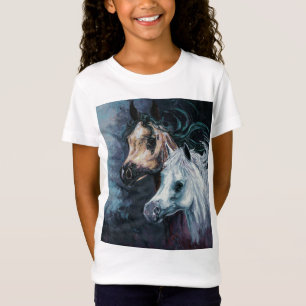 2つのアラビアの子馬 Tシャツ