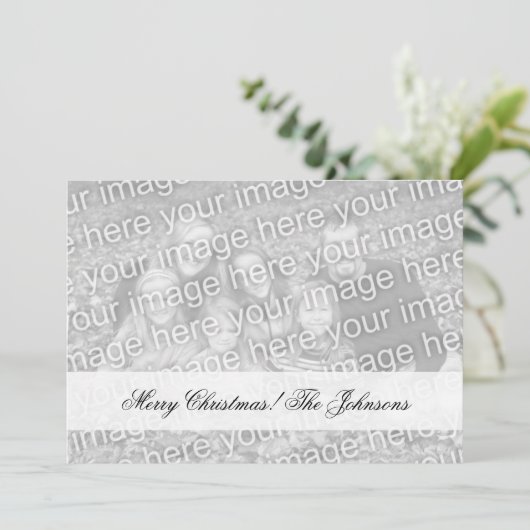 2つのイメージの味方された写真のクリスマスカードを倍増して下さい シーズンカード (スタンド正面)