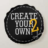 2つのイメージは2つのステップで容易にあなた専有物を作成します ラウンドクッション (裏面)