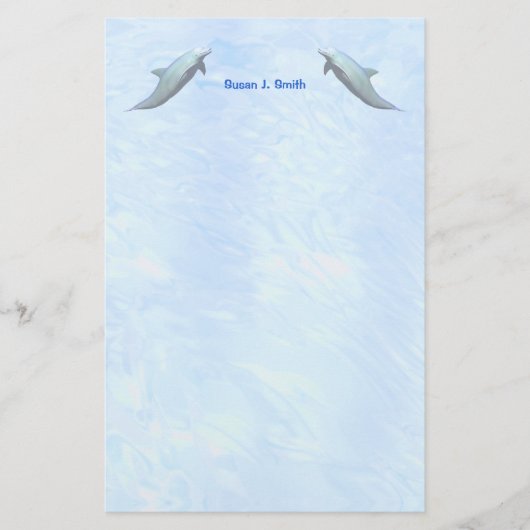 2つのイルカ 便箋 (正面)