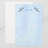 2つのイルカ 便箋 (正面/裏面)