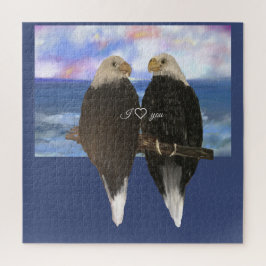 2つのイーグルパーソナライズされた文字テンプレート ジグソーパズル