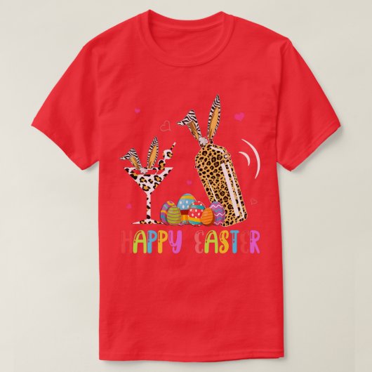 2つのイースターバーテンダーツールバニーヒョウおもしろいイーザ Tシャツ (デザイン正面)