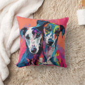 2つのウィペット クッション (ブランケット)