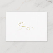 2つのエレガントなゴールドハート | 結婚式のレジストリー挿入カード エンクロージャーカード (裏面)
