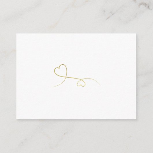 2つのエレガント金ゴールドハート |の結婚レジストリの挿入 エンクロージャーカード (裏面)