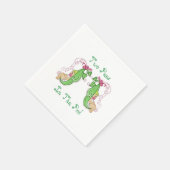 2つのエンドウ豆の双生児ナプキン スタンダードカクテルナプキン (角)