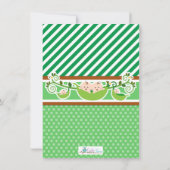 2つのエンドウ豆の双生児ベイビーシャワー誕生日 サンキューカード (裏面)