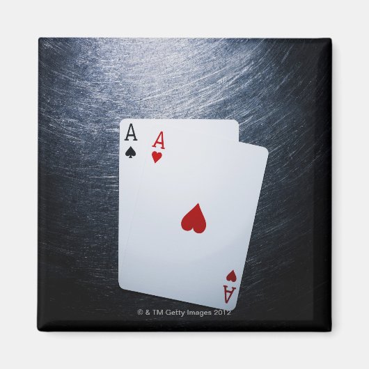 2つのエーストランプオンステンレススティール マグネット (正面)