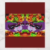 2つのオオカミ秋のマグカップ木箱の看板 ワインラベル (シングルラベル)