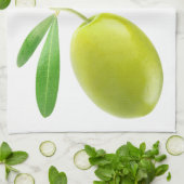 2つのオリーブ キッチンタオル (折り畳み)