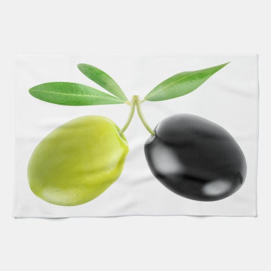 2つのオリーブ キッチンタオル (横)
