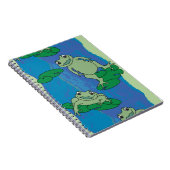 2つのカエルのパターン ノートブック (右側)