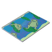 2つのカエルのパターン ノートブック (左側)