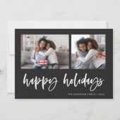 2つのカジュアルフォトグリッドのスクリプトを作成 |ハッピーホリデー シーズンカード (正面)