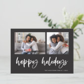 2つのカジュアルフォトグリッドのスクリプトを作成 |ハッピーホリデー シーズンカード (スタンド正面)