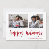 2つのカジュアルフォトグリッドのスクリプトを作成 |ハッピーホリデー シーズンカード (正面)
