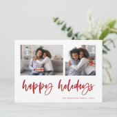 2つのカジュアルフォトグリッドのスクリプトを作成 |ハッピーホリデー シーズンカード (スタンド正面)