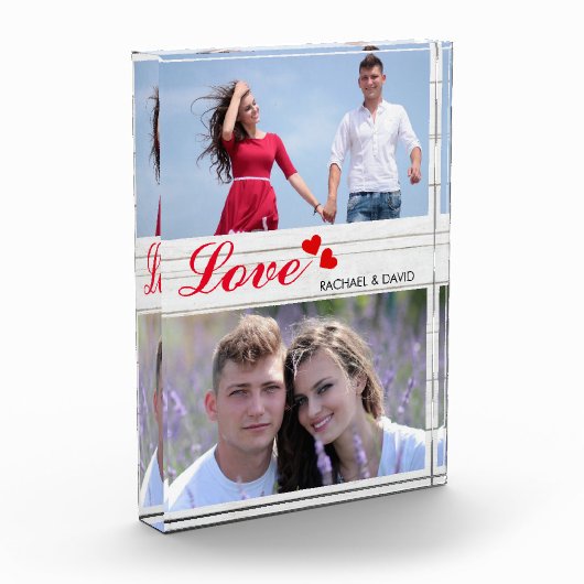 2つのカスタムの写真愛によって名前を挙げられるPhoto Blocks フォトブロック (左)