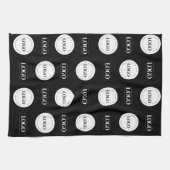 2つのカスタムロゴステップとリピート事業会社 キッチンタオル (横)