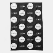 2つのカスタムロゴステップとリピート事業会社 キッチンタオル (縦)