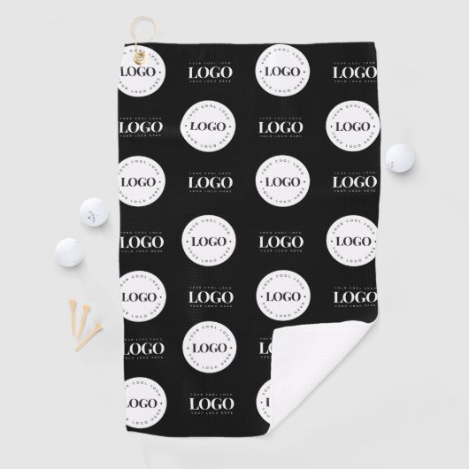 2つのカスタムロゴステップとリピート事業会社 ゴルフタオル (インサイチュ)