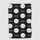 2つのカスタムロゴステップとリピート事業会社 ゴルフタオル (正面)