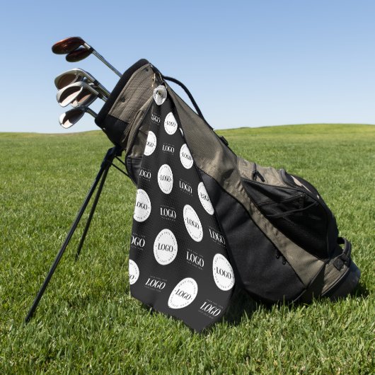 2つのカスタムロゴステップとリピート事業会社 ゴルフタオル (グリーン)