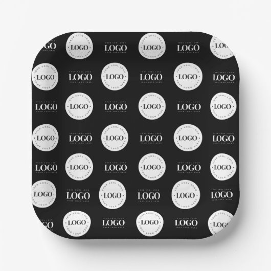2つのカスタムロゴステップとリピート事業会社 ペーパープレート (正面)