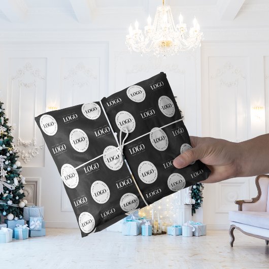 2つのカスタムロゴステップとリピート事業会社 薄葉紙