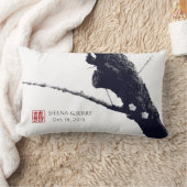 2つのカスタム米国中国の結婚の贈り物 ランバークッション (ブランケット)