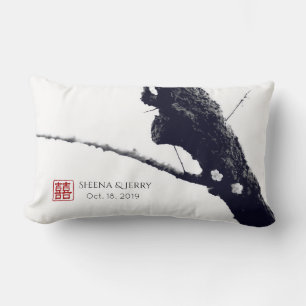 2つのカスタム米国中国の結婚の贈り物 ランバークッション