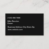 2つのカッコいいサイドカーの修理  名刺 (裏面)