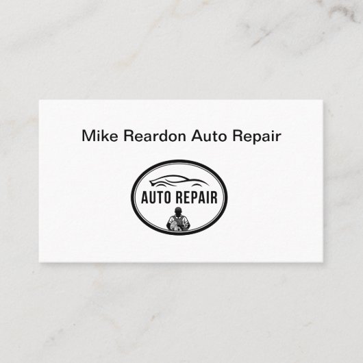 2つのカッコいいサイドカーの修理 名刺 (正面)