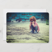 2つのカッコいい誕生日フォト招待状 招待状 (裏面)