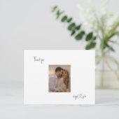 2つのカップル写真結婚のメッセージありがとう ポストカード (スタンド正面)