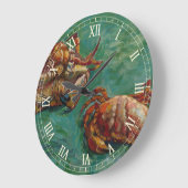 2つのカニbyビンセント・ヴァン・ゴッホ ラージ壁時計 (傾斜)