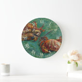 2つのカニbyビンセント・ヴァン・ゴッホ ラージ壁時計 (ホーム)