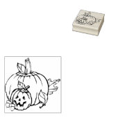2つのカボチャイラストレーションアートスタンプ ラバースタンプ (押印)