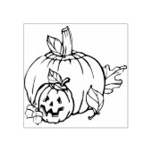 2つのカボチャイラストレーションアートスタンプ ラバースタンプ (インプリント)