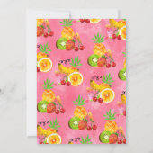 2つのカラフルFrutti 2nd誕生日招待状 招待状 (裏面)