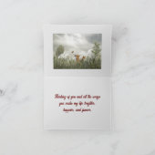 2つのキツネ考えのOF YOUカード サンキューカード (内部)