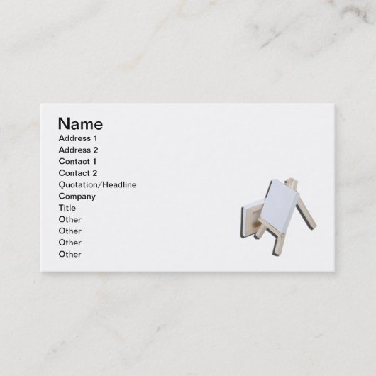 2つのキャンバスのイーゼル 名刺 (正面)